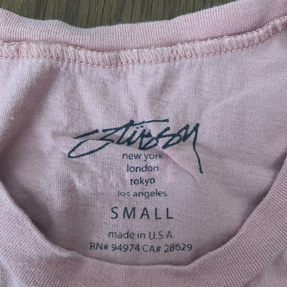 Pink Stussy Muscle Tee - Picture 2 of 4